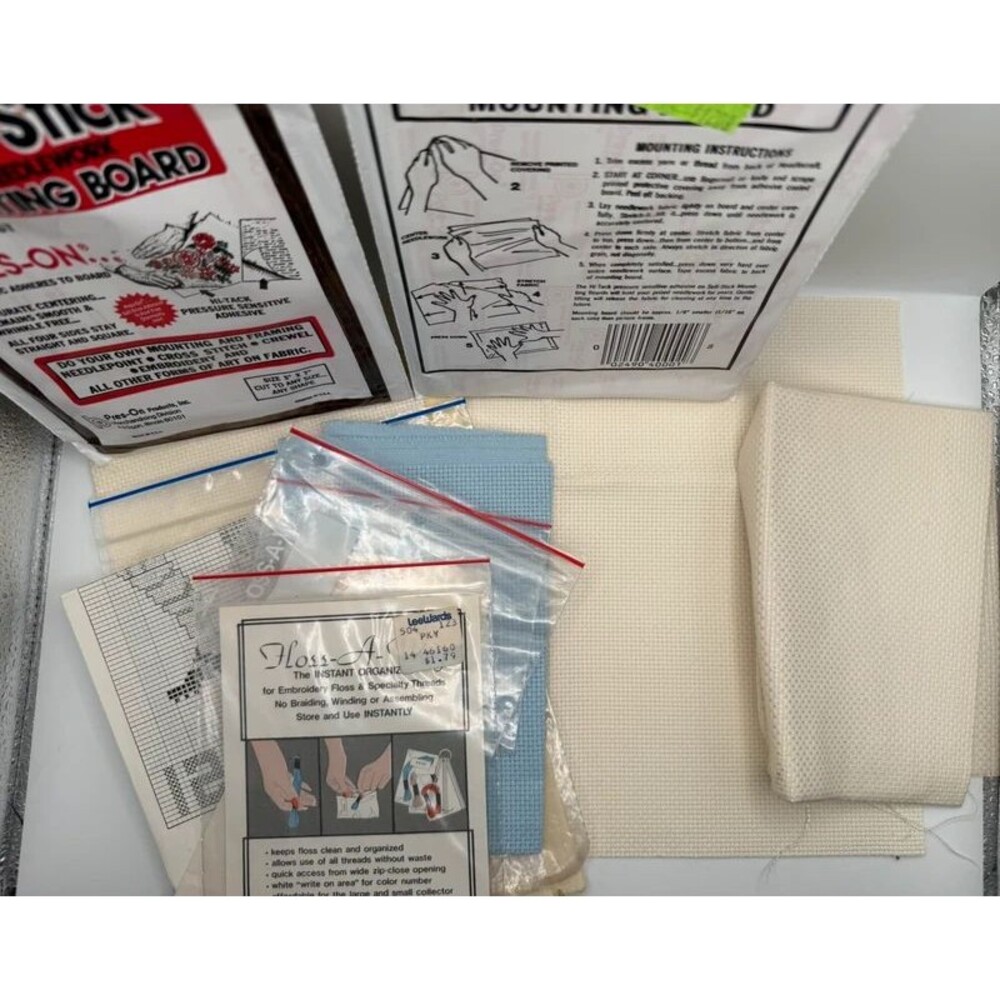 Vintage Cross Stitch and Needlework Craft Supply Destash Lot